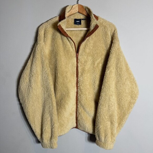 NWT Vans Vista Mock Neck Full Zip Mojave Desert Jacket Women's Medium Tan Teddy - Picture 6 of 15